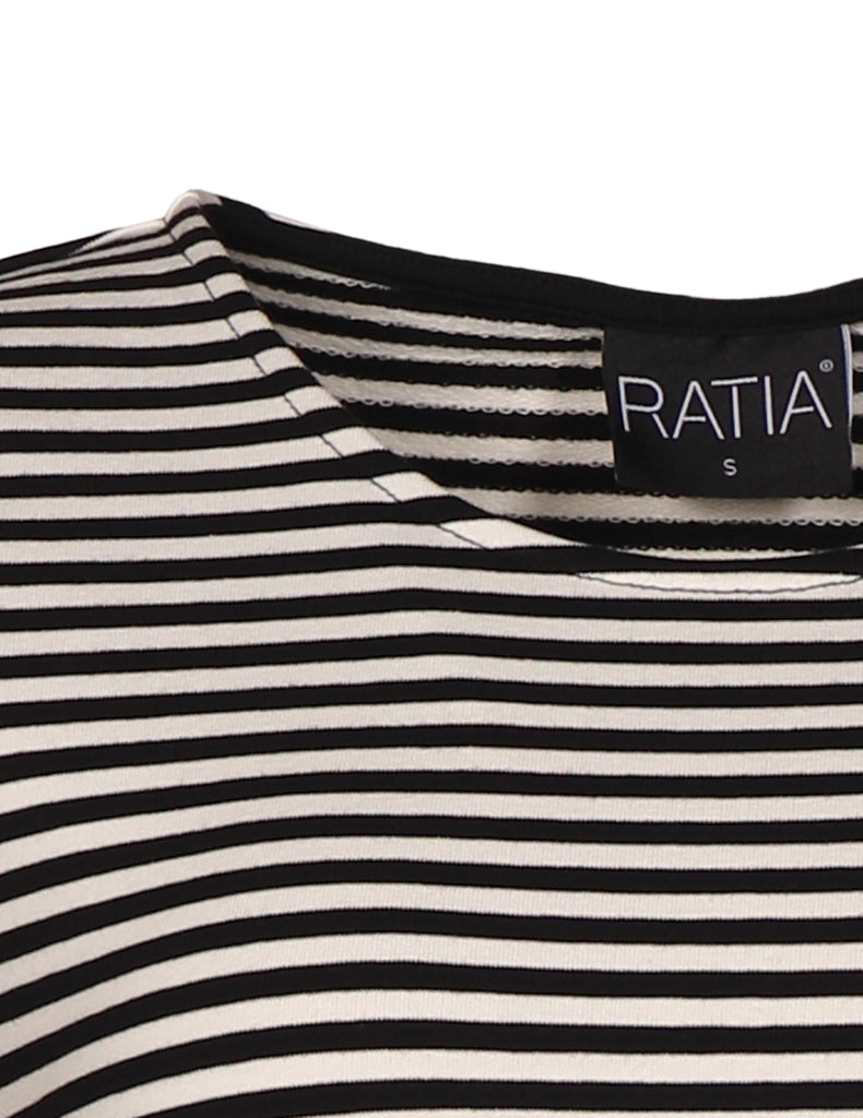 Pisara Tunic Stripe, Black/White