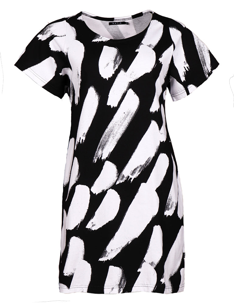 Sade Maxi T-Shirt Nuoska, Black/White