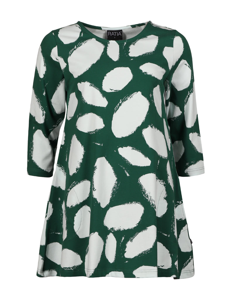 Women's tunic Pisara, Papu, 3/4 sleeves, green