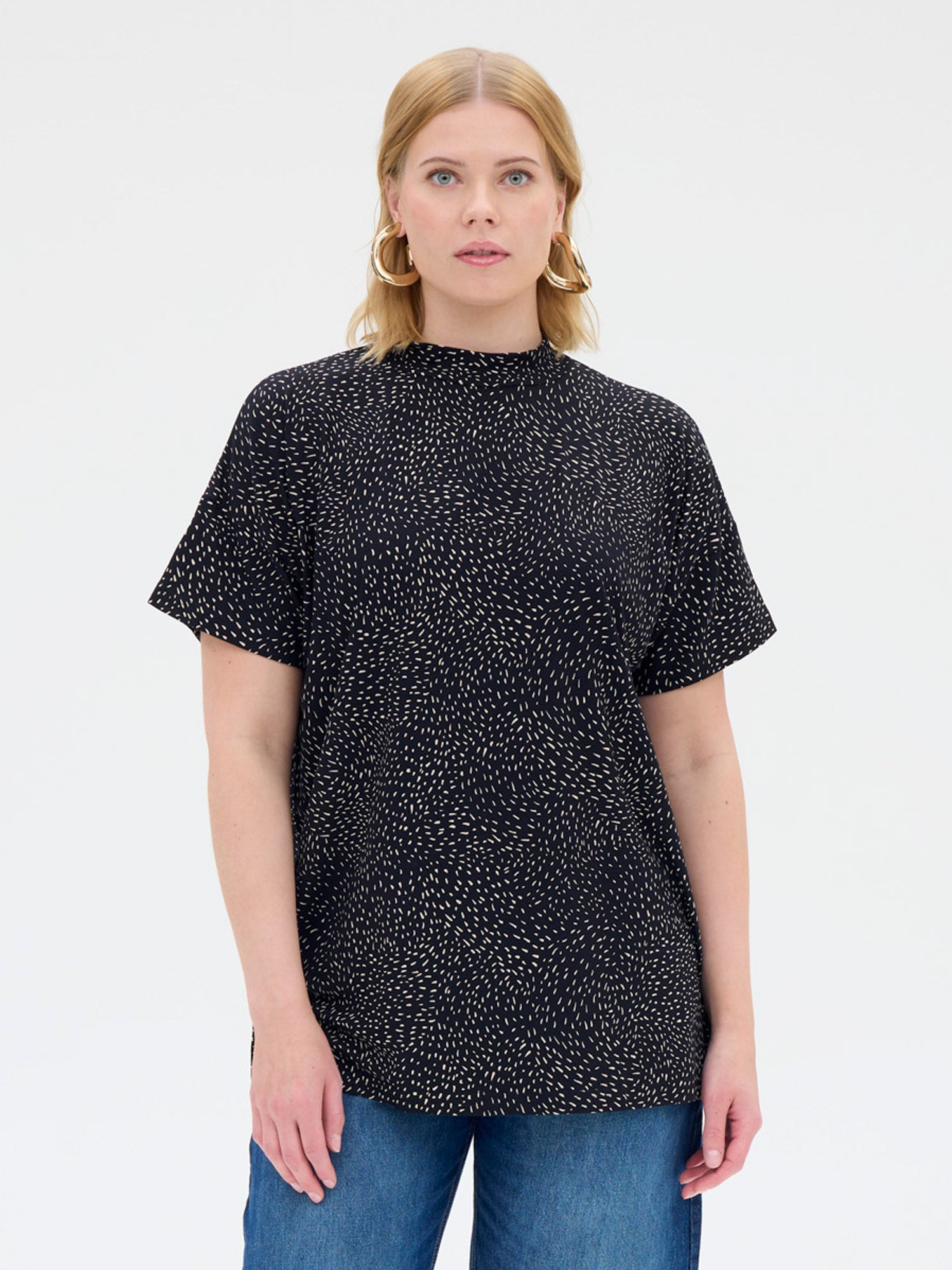 Malla Shirt Sand, Black/White