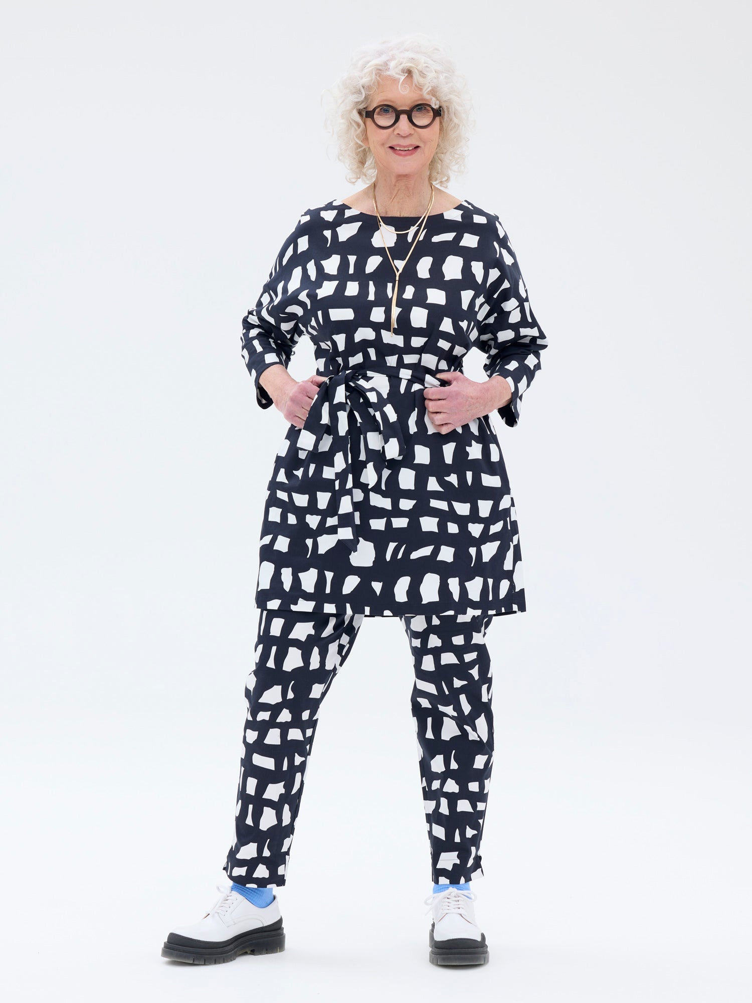 Tuulikki Pants Block, Black/White
