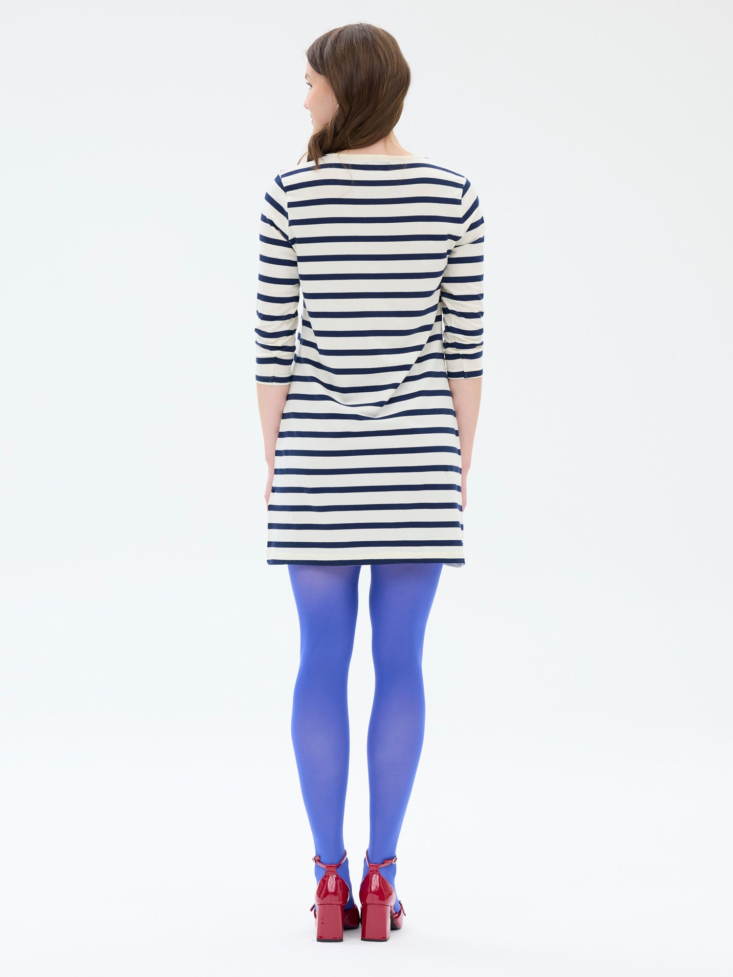 Dilla Dress Stripe, Sand/Blue
