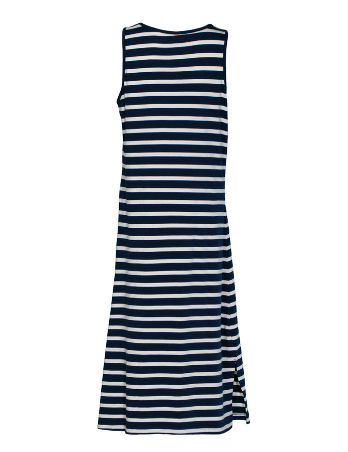 Dina Dress Stripe, Blue/Sand