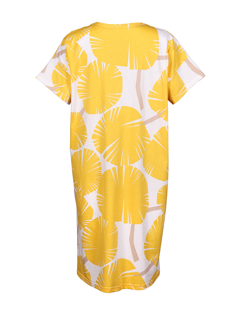 Adina Yöpaita Voikukka Valkoinen/Keltainen