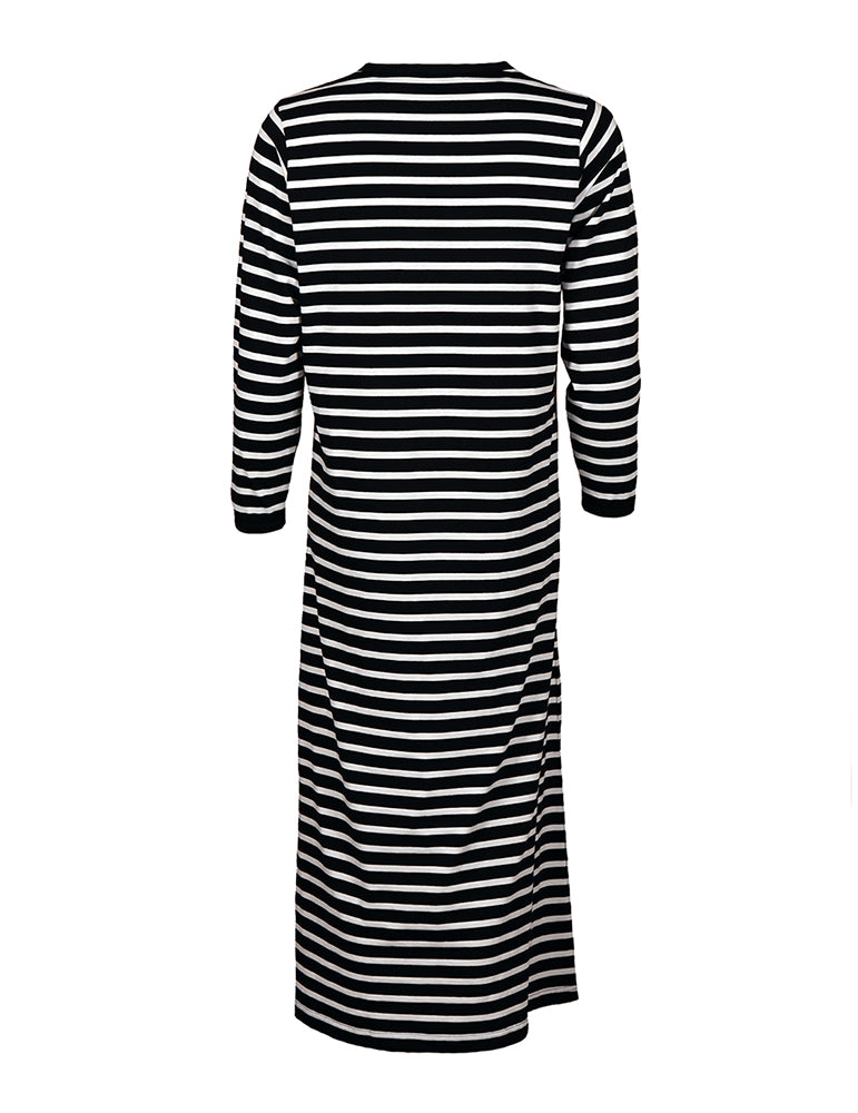 Fanni Yöpaita Klassikkoraita, Musta/Valkoinen