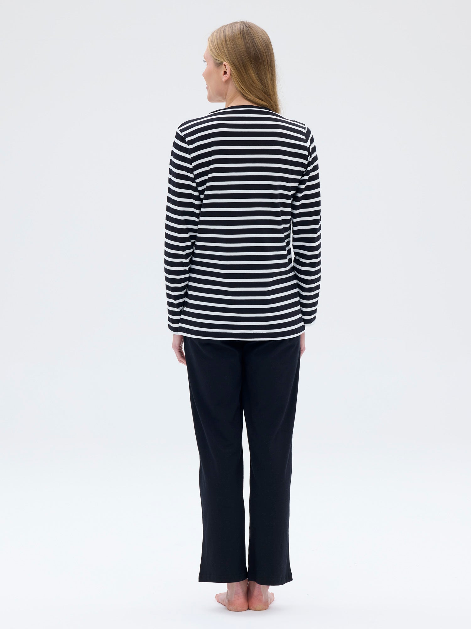 Sofia Pyjamas Classic Stripe, Black/White