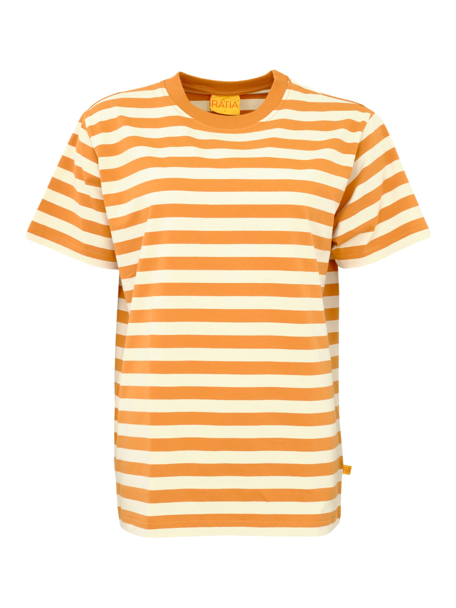 Unisex T-paita Novato Raita, Ruskea/Valkoinen