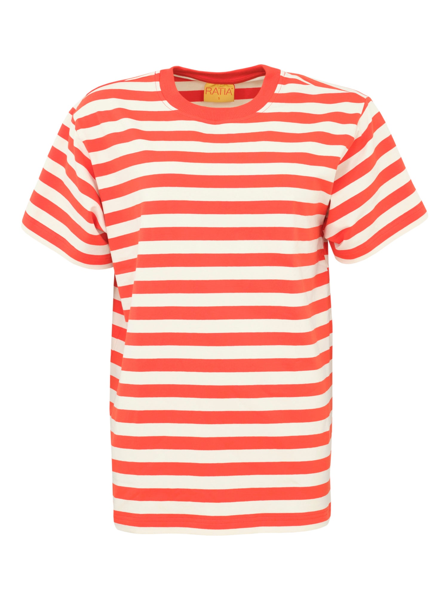 Unisex T-paita Novato Raita, Punainen/Valkoinen