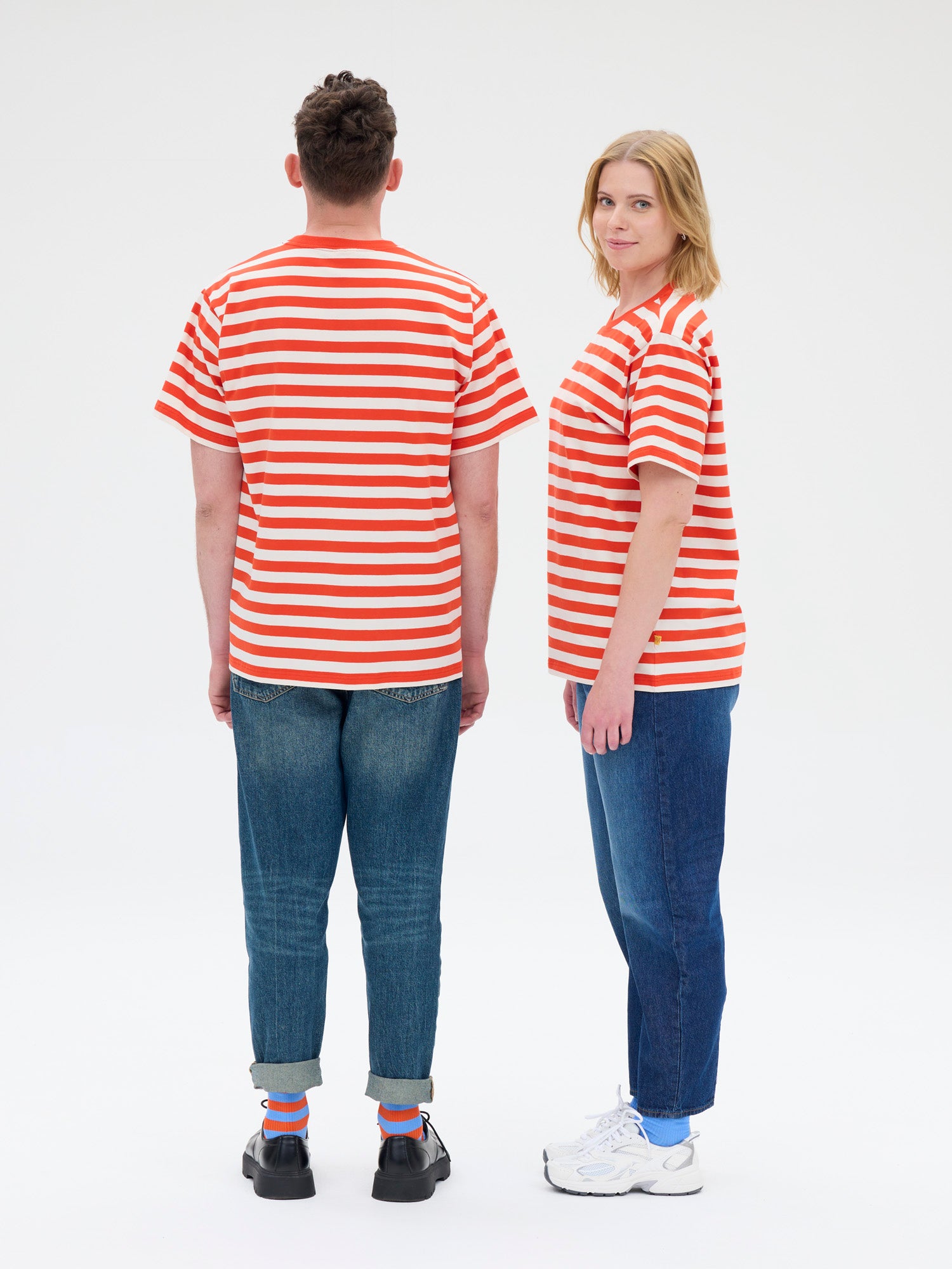 Unisex T-paita Novato Raita, Punainen/Valkoinen