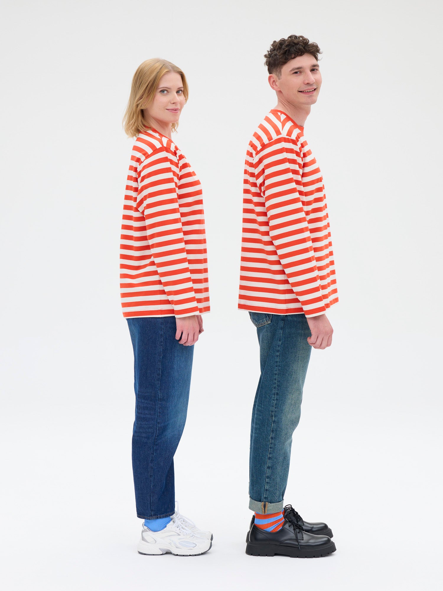 Unisex Shirt Modesto Stripe, Red/White