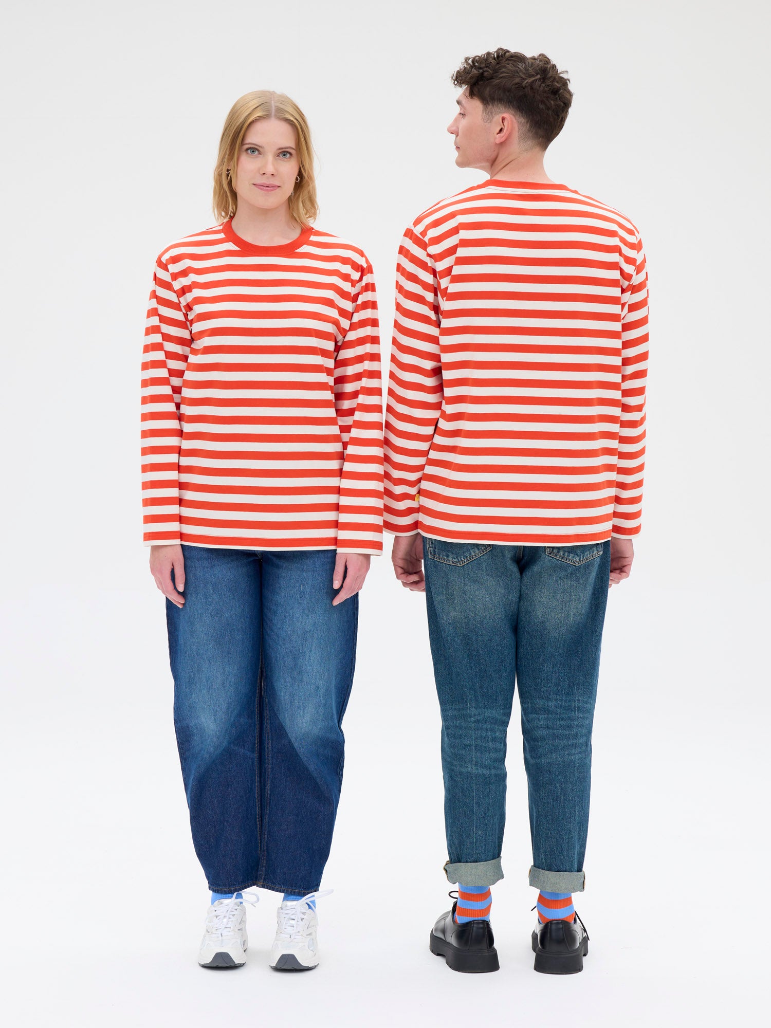 Unisex Shirt Modesto Stripe, Red/White