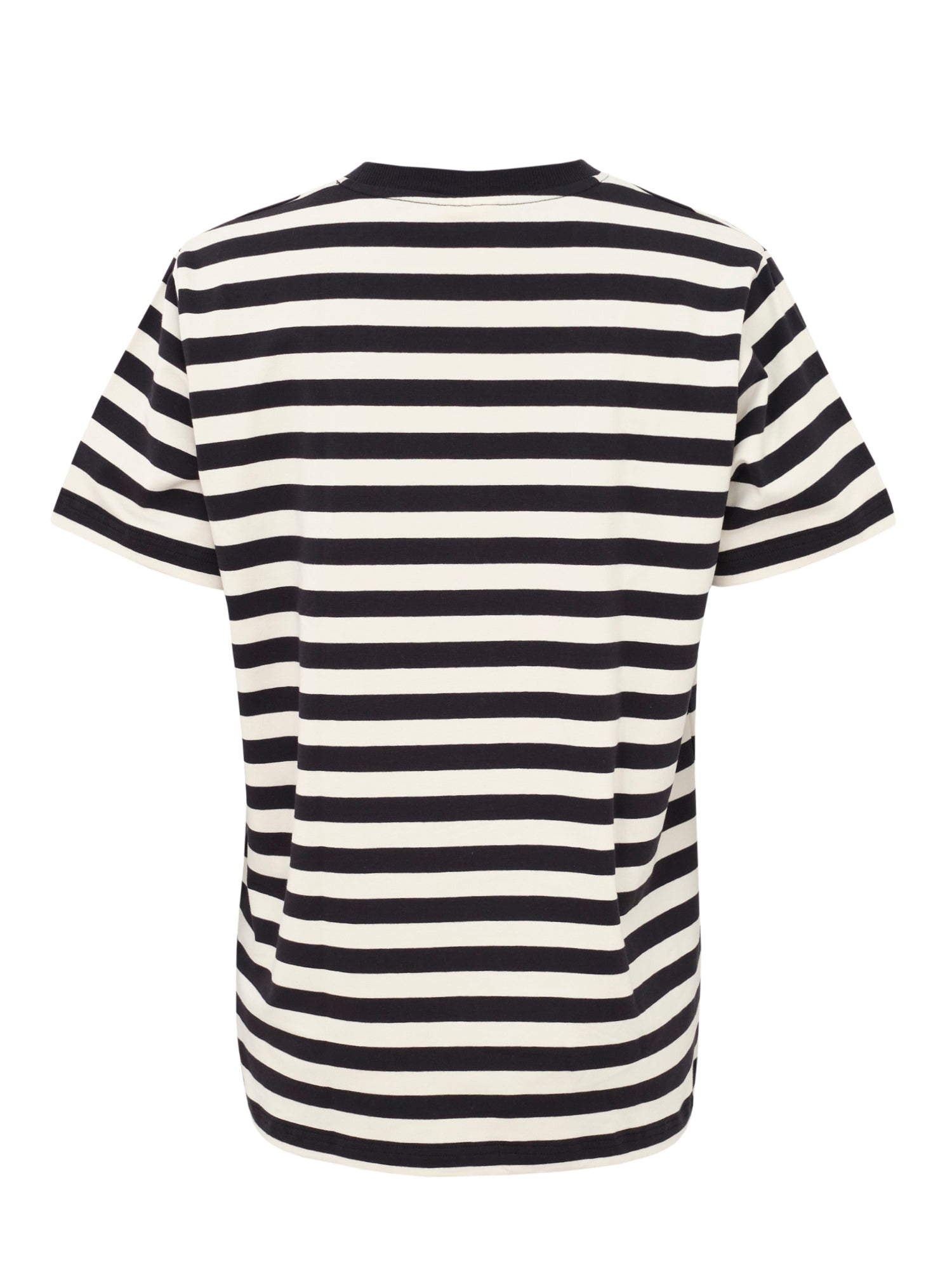 Unisex T-paita Novato Raita, Musta/Valkoinen