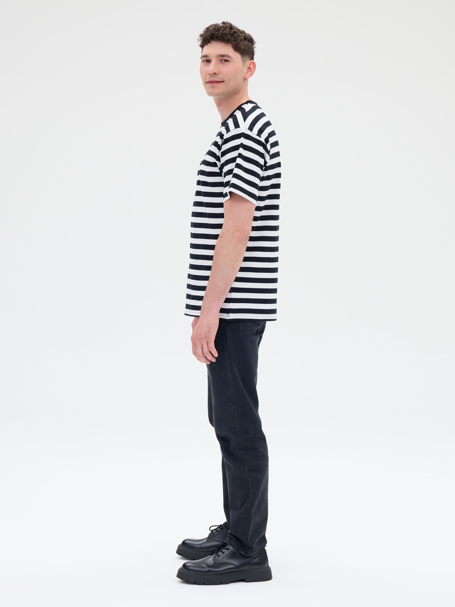 T-shirt Stripe, Black/White