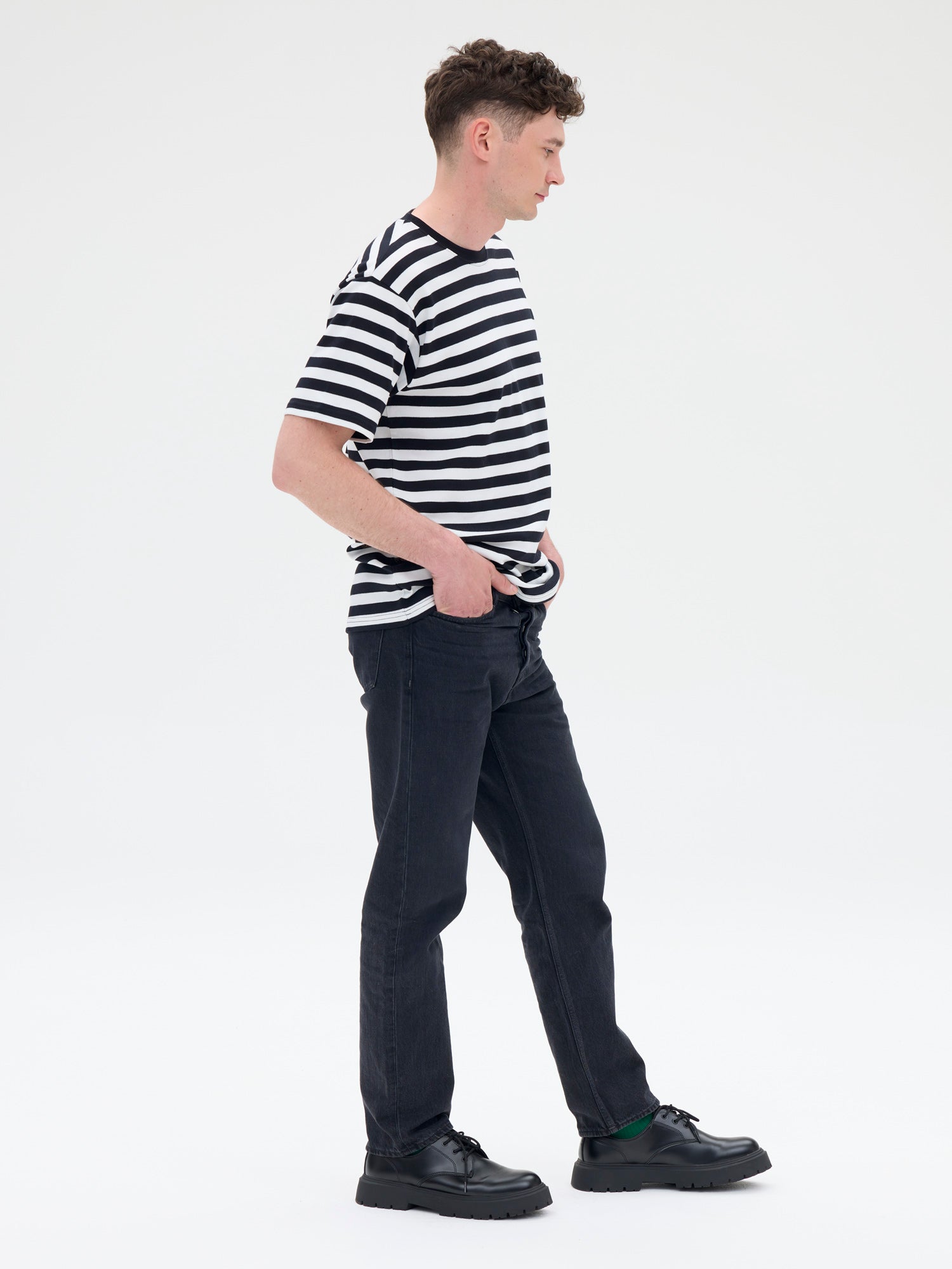 T-shirt Stripe, Black/White