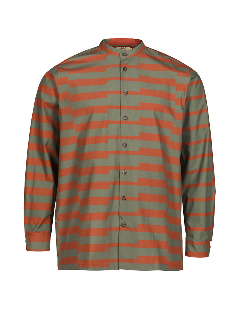 Kauluspaita Ukko Piano, Vihreä/Ruskea