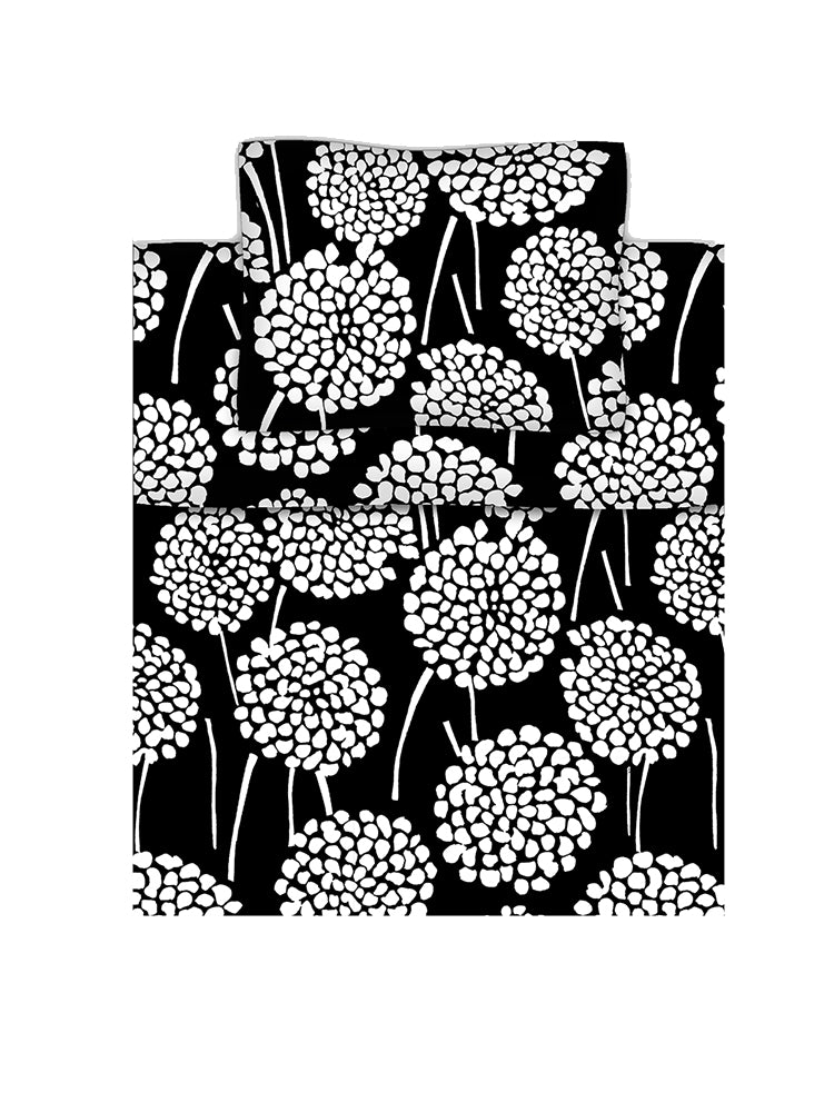 Duvet set 150 x 210 cm and 50 x 60 cm, Daaliat Black/White