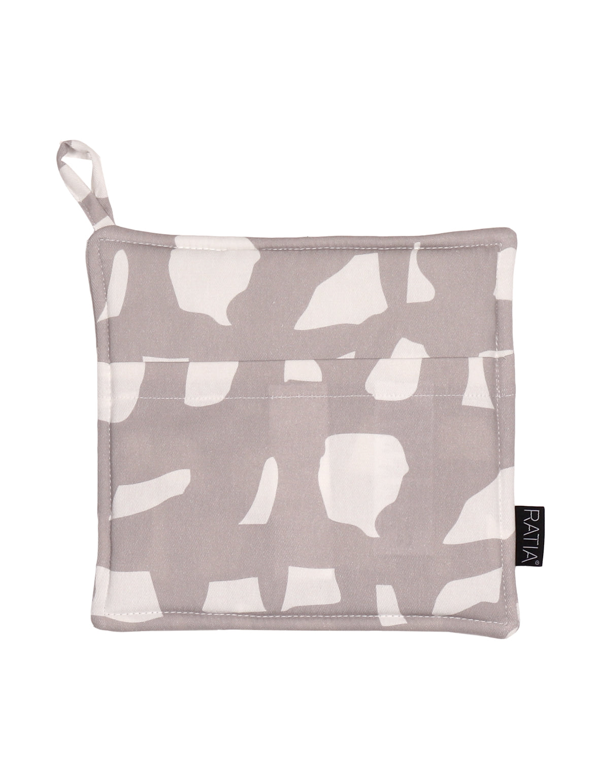 Pannulappu Block, Harmaa/Valkoinen