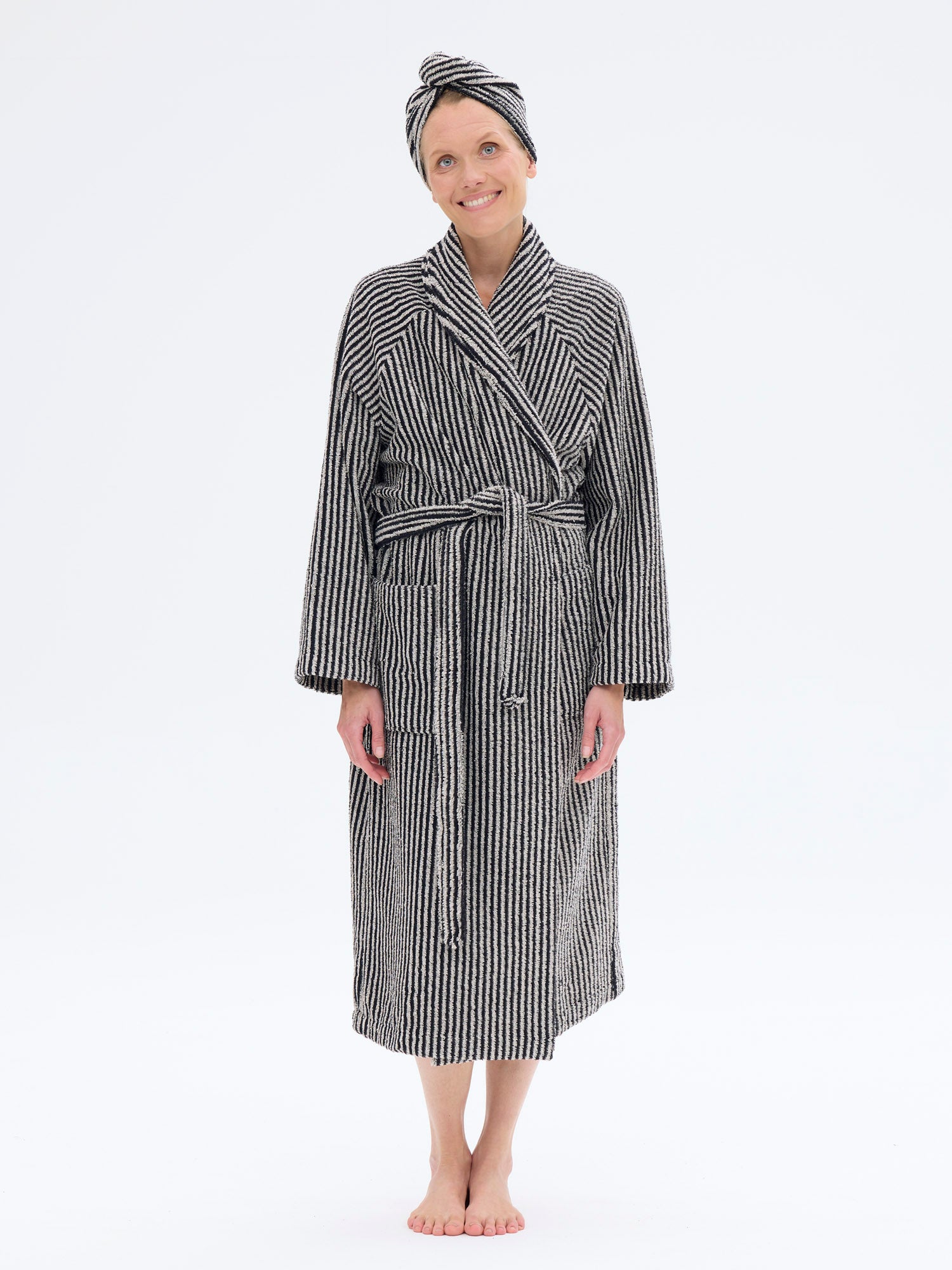 Hair towel Raita, Black/Sand