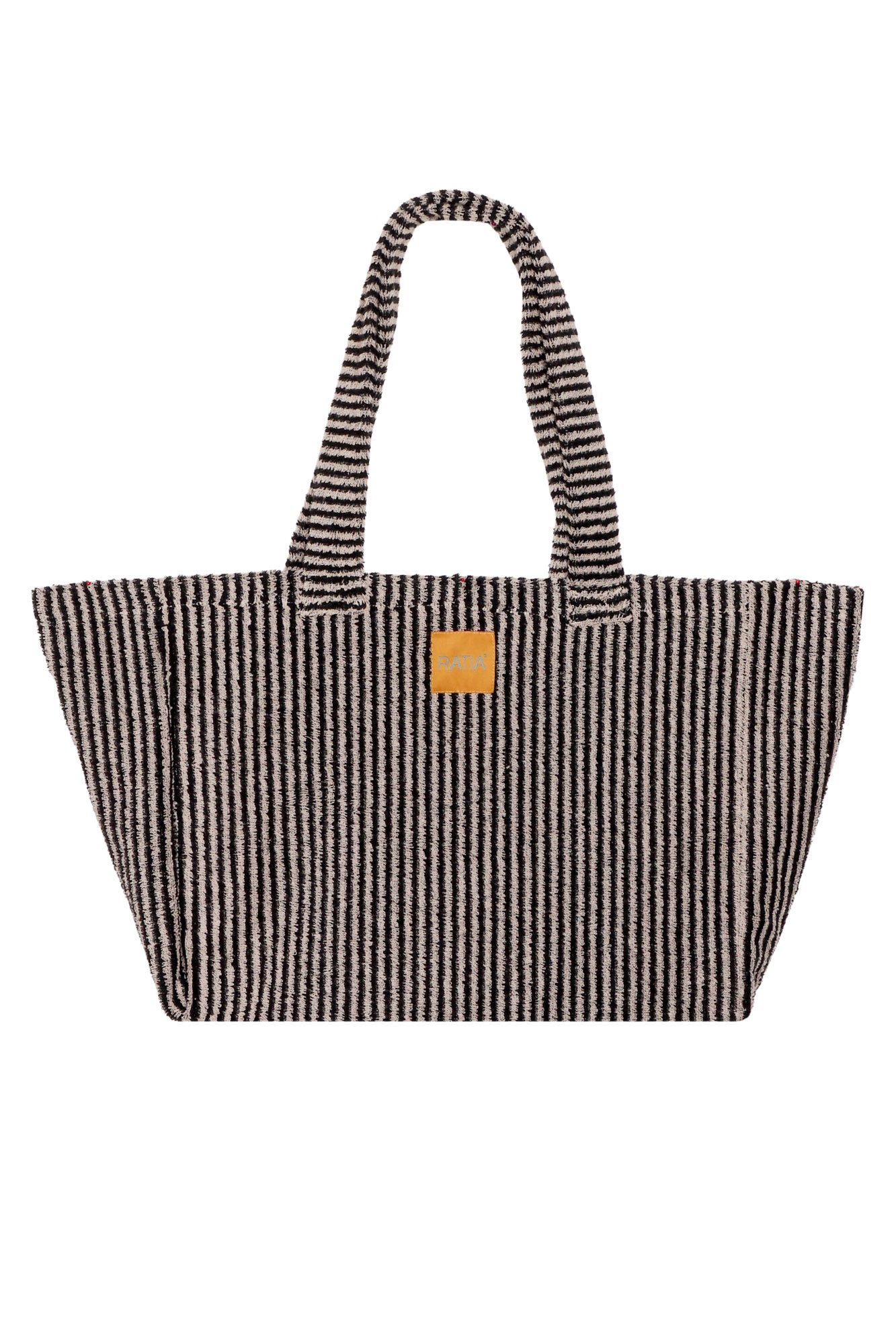 Weekend Bag Terry Stripe, Black/Sand
