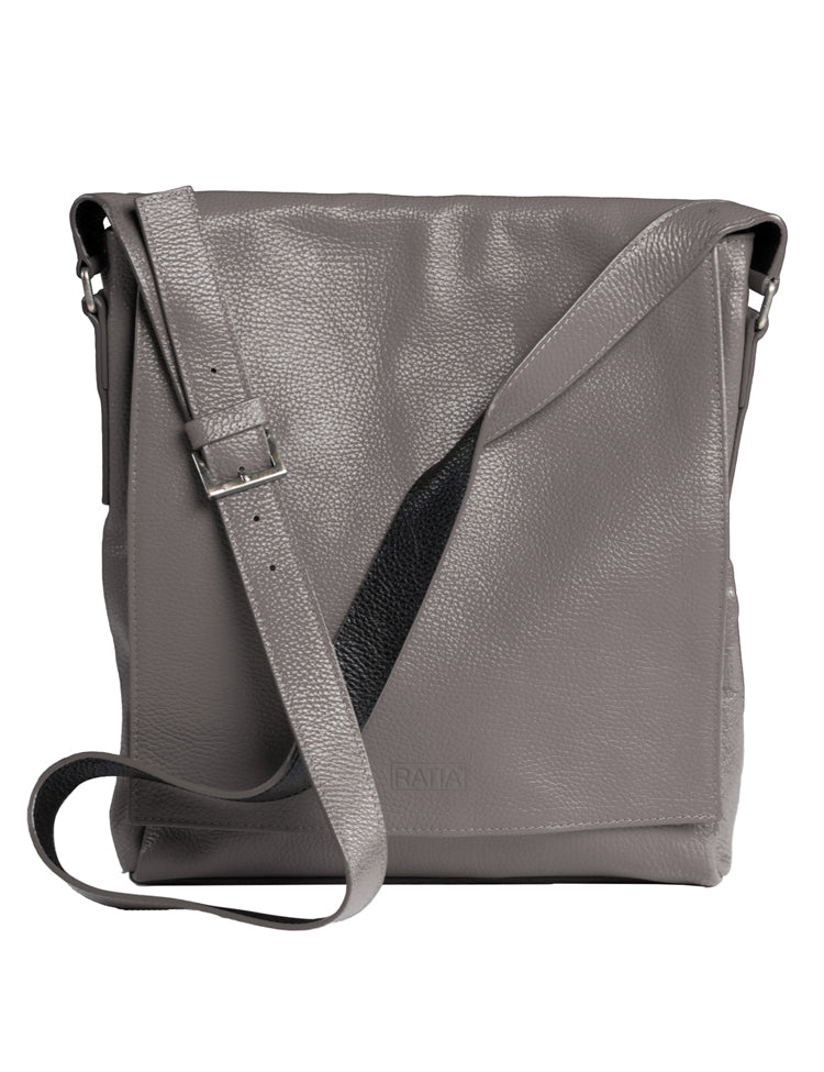 Olkalaukku Eemeli, Harmaanruskea