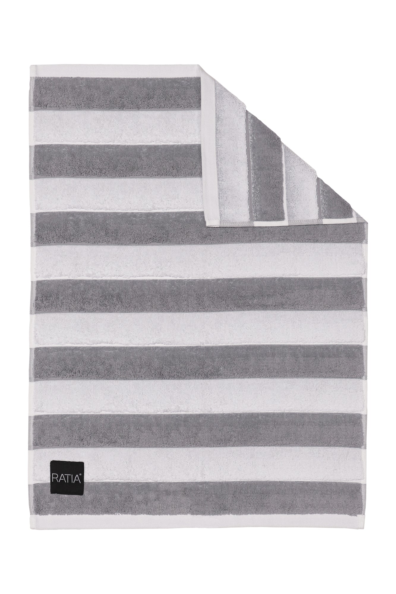 Hand Towel Texture, Grey/White