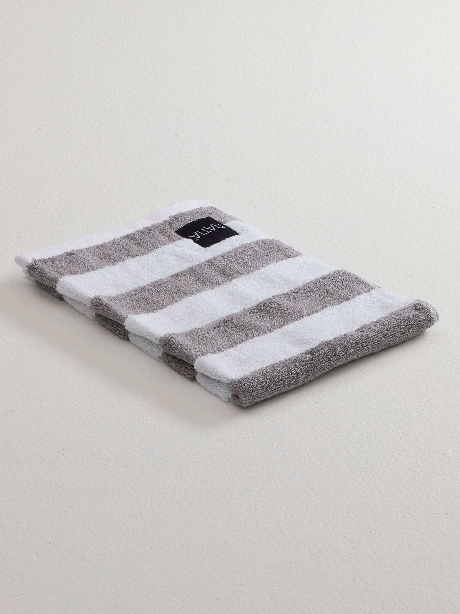 Hand Towel Texture, Grey/White