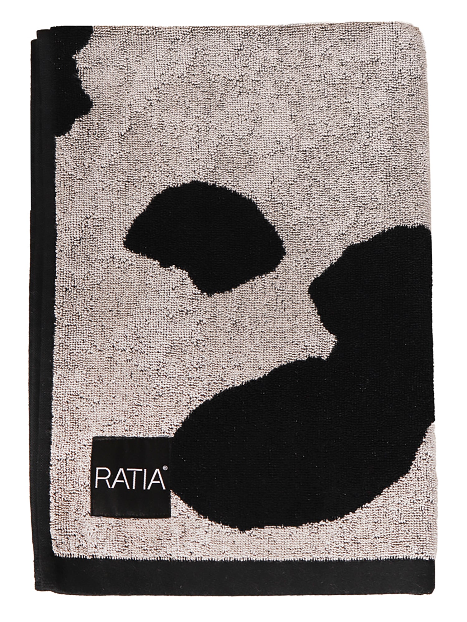 Bathtowel City Blossom, Black/Sand,