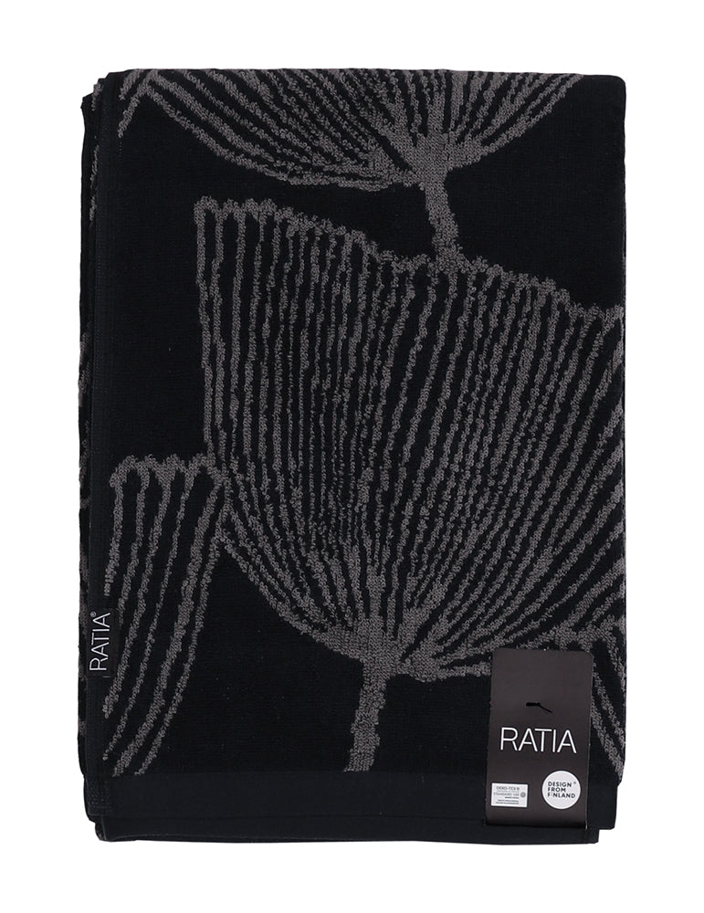 Bath Towel Cosmos, Black/Grey