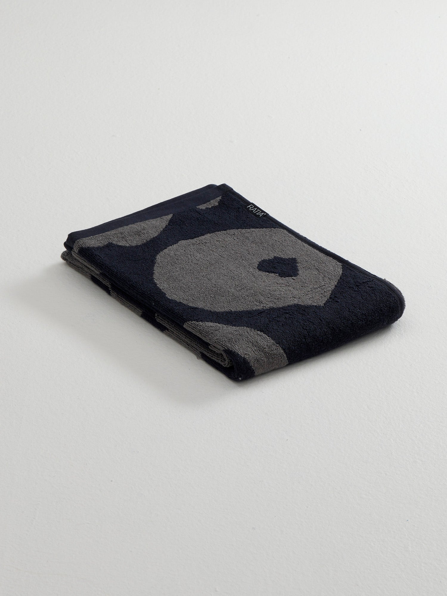 Bath Towel Nuppunen, Black/Grey