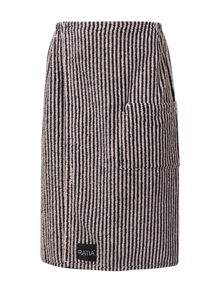 Miesten Kietaisupyyhe Raita, Musta/Hiekka