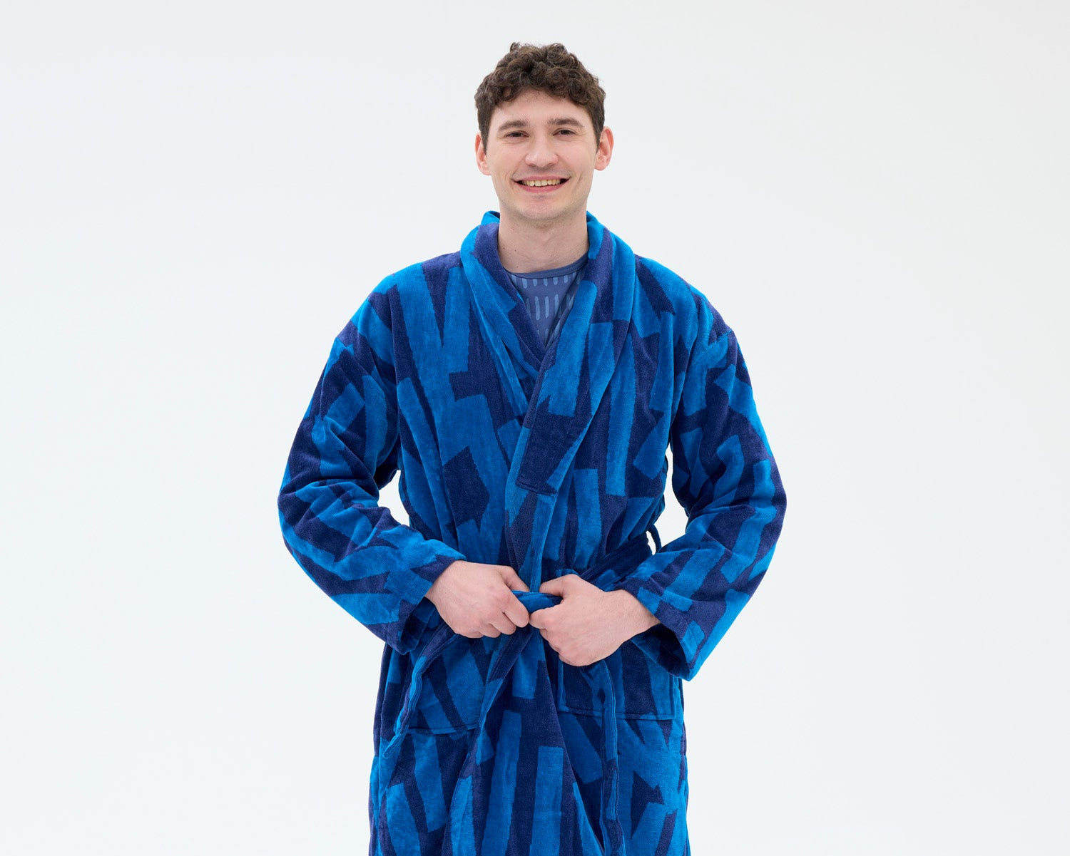Men's Bathrobe Liitu, Blue