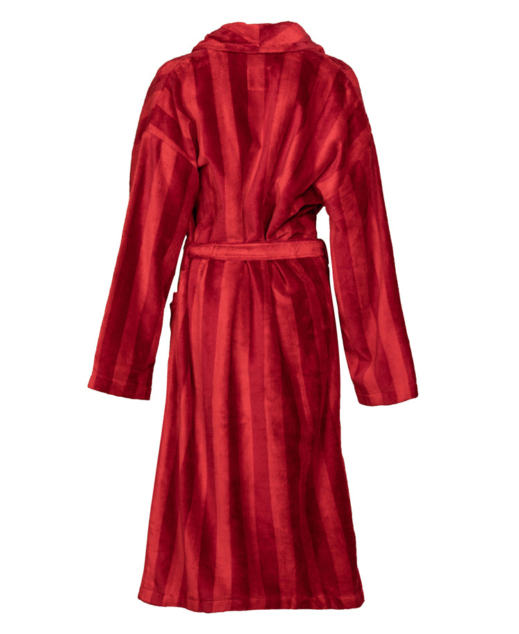 Unisex Bathrobe Stripe, Red