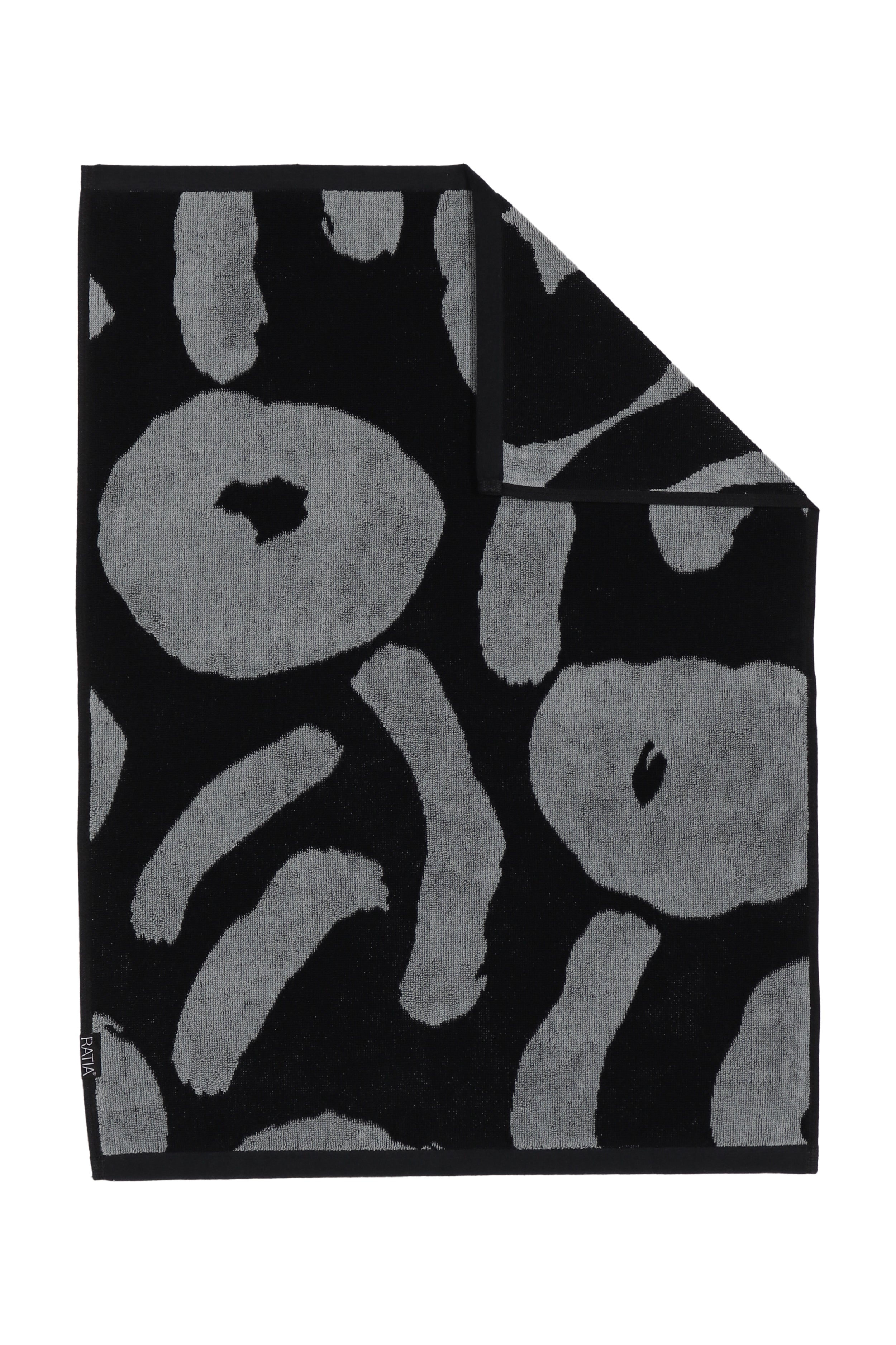 Käsipyyhe Nuppunen, Musta/Vaalean harmaa