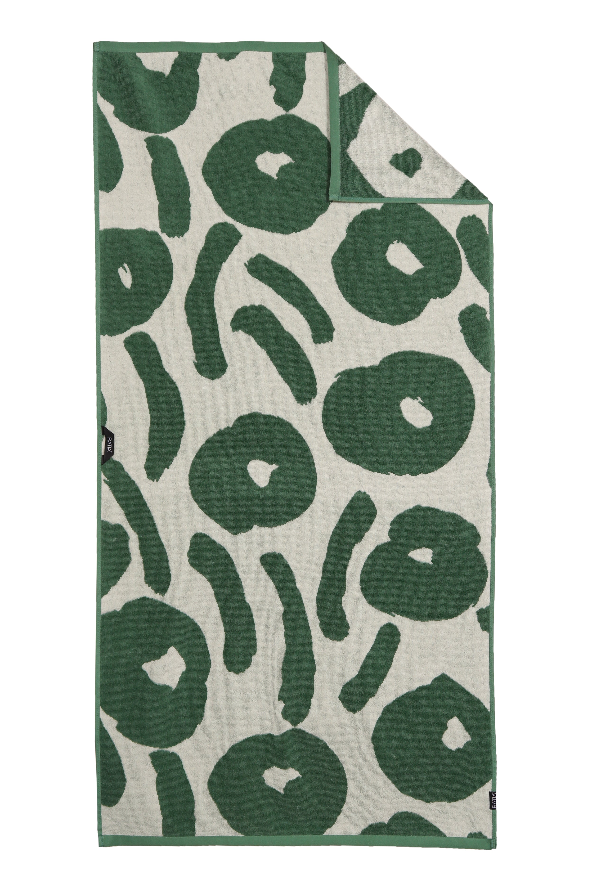 Kylpypyyhe Nuppunen, Vihreä/Valkoinen