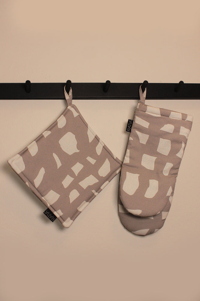 Kitchen Glove Block, Gray/White