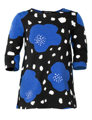 Pisara Tunic Poppyland, Black/Blue