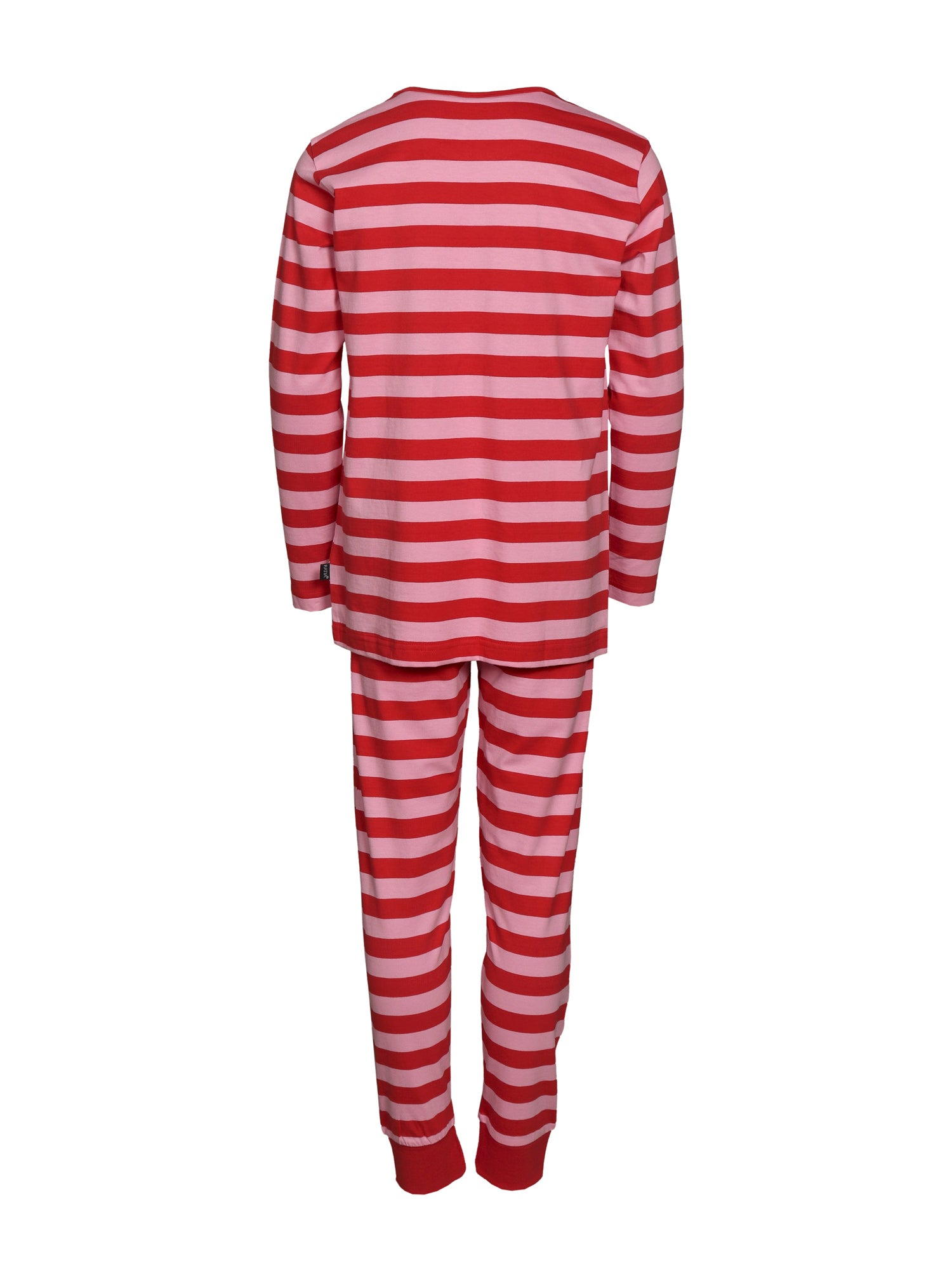 Children's Bertti Pyjamas Stripe, Red/Pink