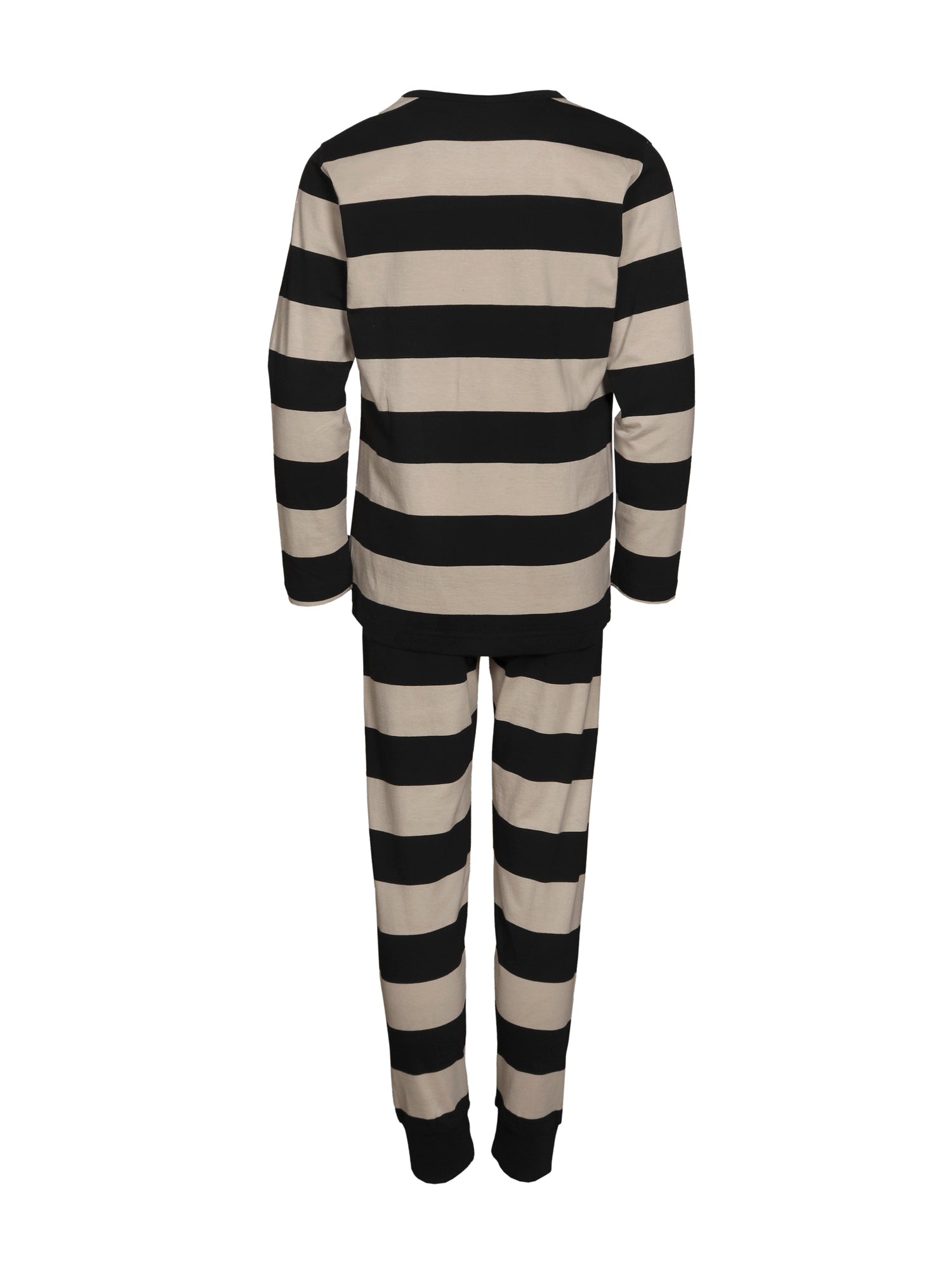 Children's Bertti Pyjamas Stripe, Black/Sand