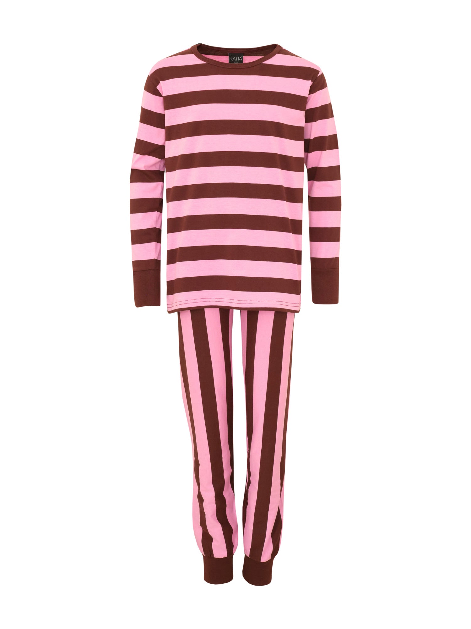 Children's Pyjamas Stripe, Pink/Burgundy