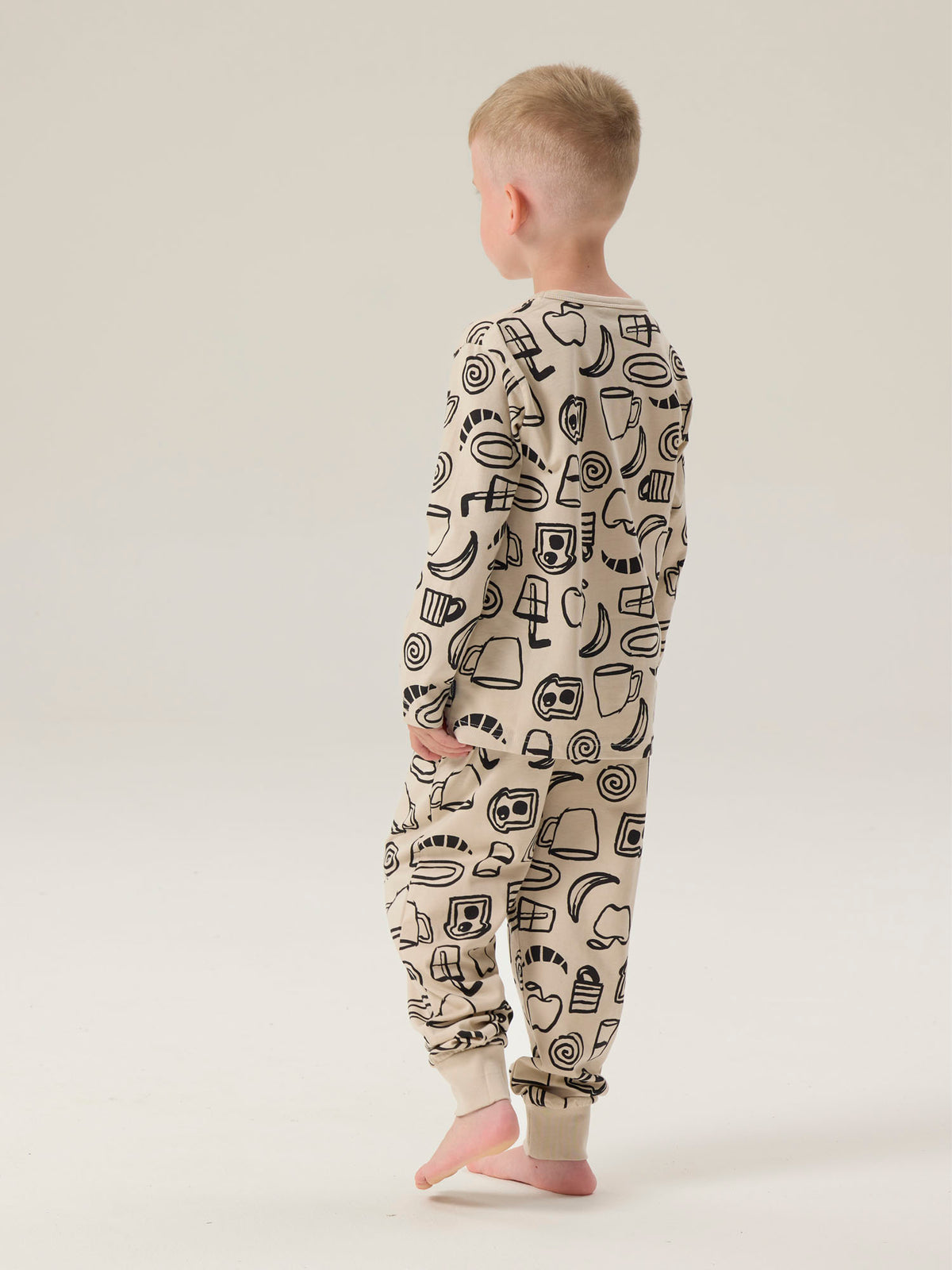 Children's Pyjamas Iltapala, Sand/Black