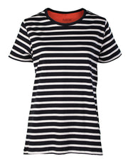 Striped T-shirt, Black/Sand