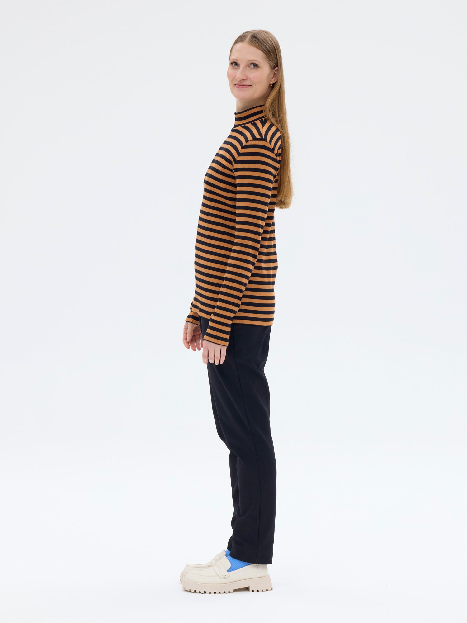 Reno Ribbed Shirt, Black/Brown