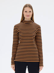 Reno Ribbed Shirt, Black/Brown