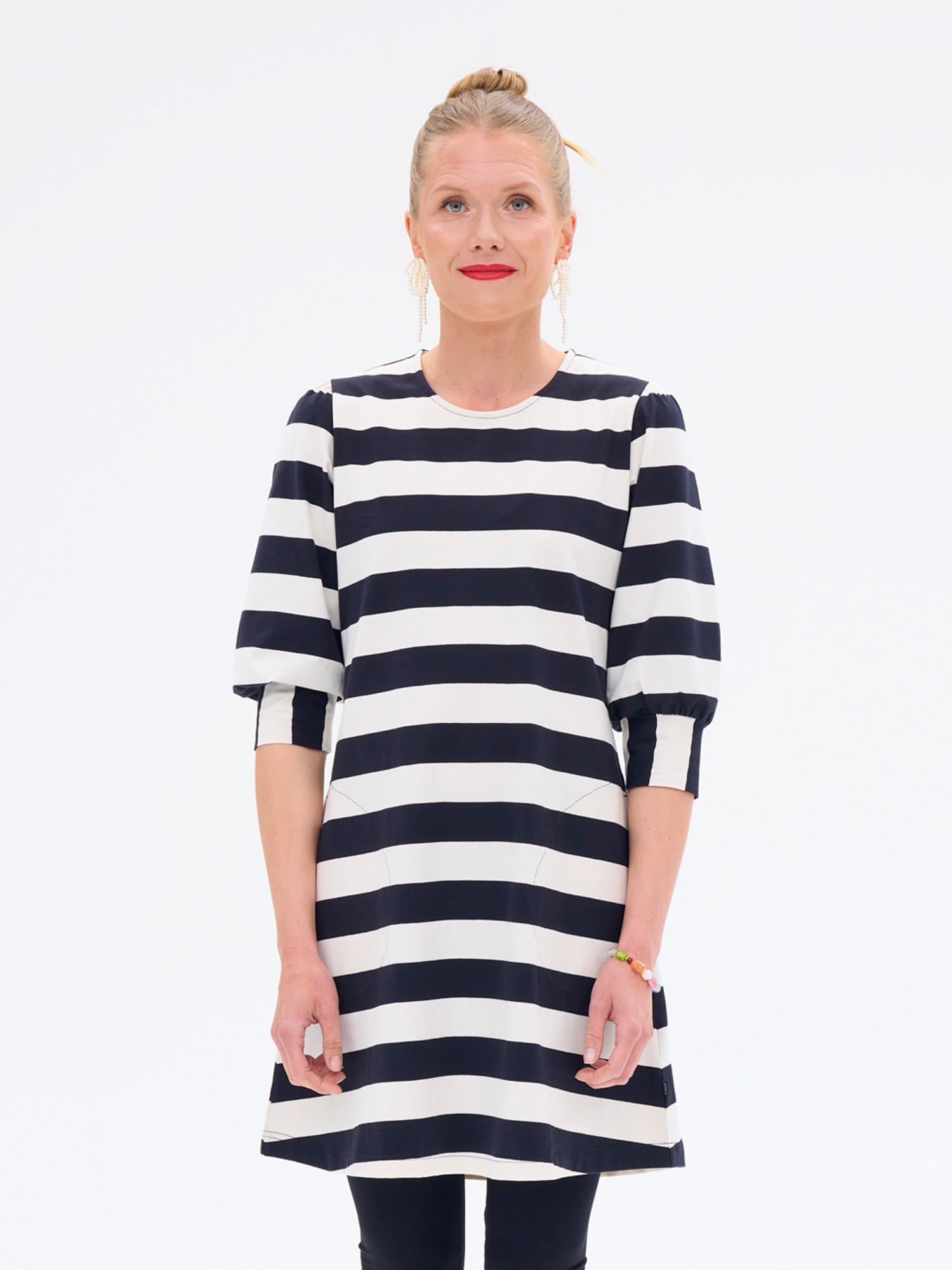 Fontana Tunika Raita, Musta/Valkoinen