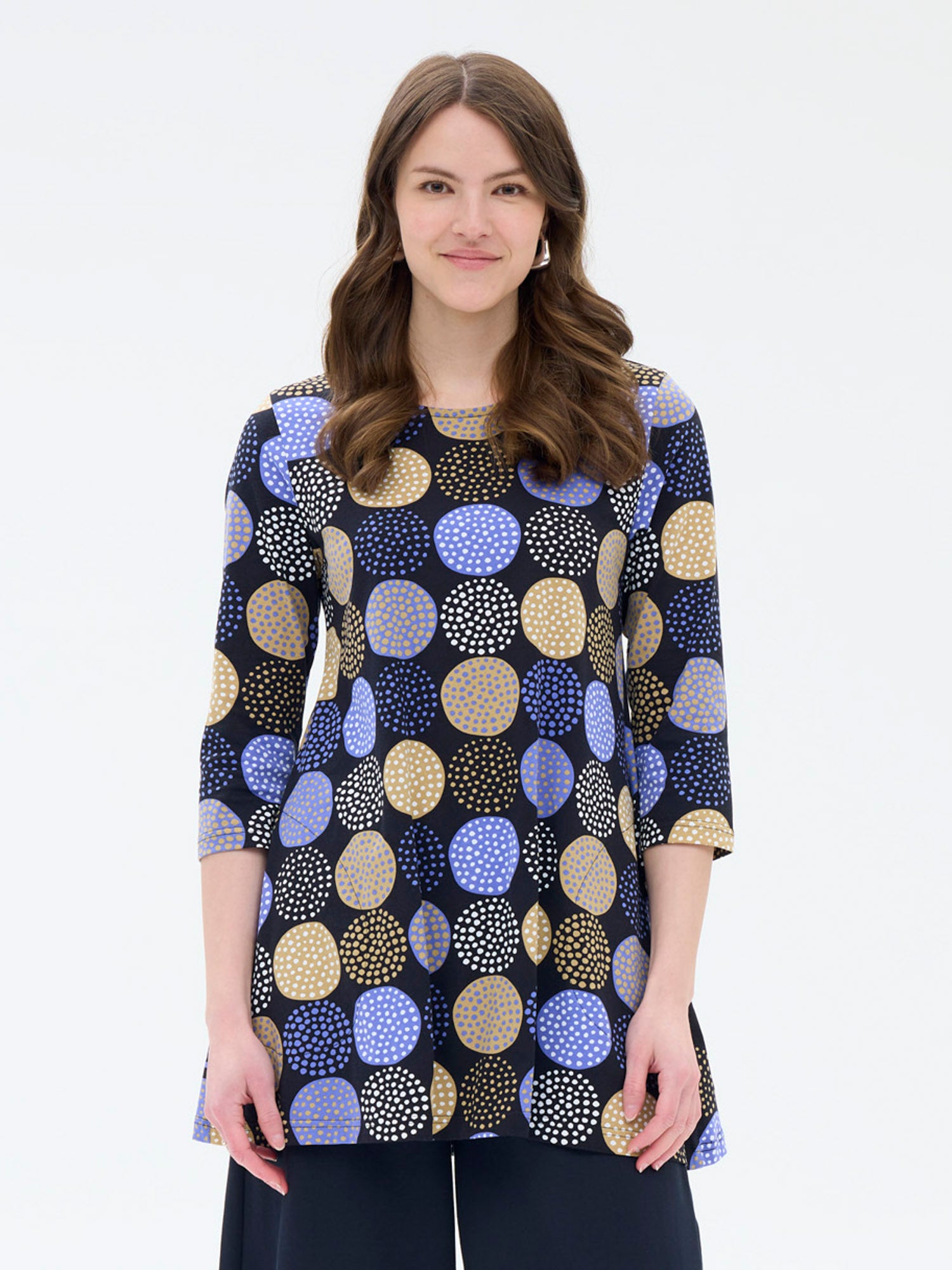 Pisara Tunic 3/4 sleeve Lumipallo mini, Kolikot