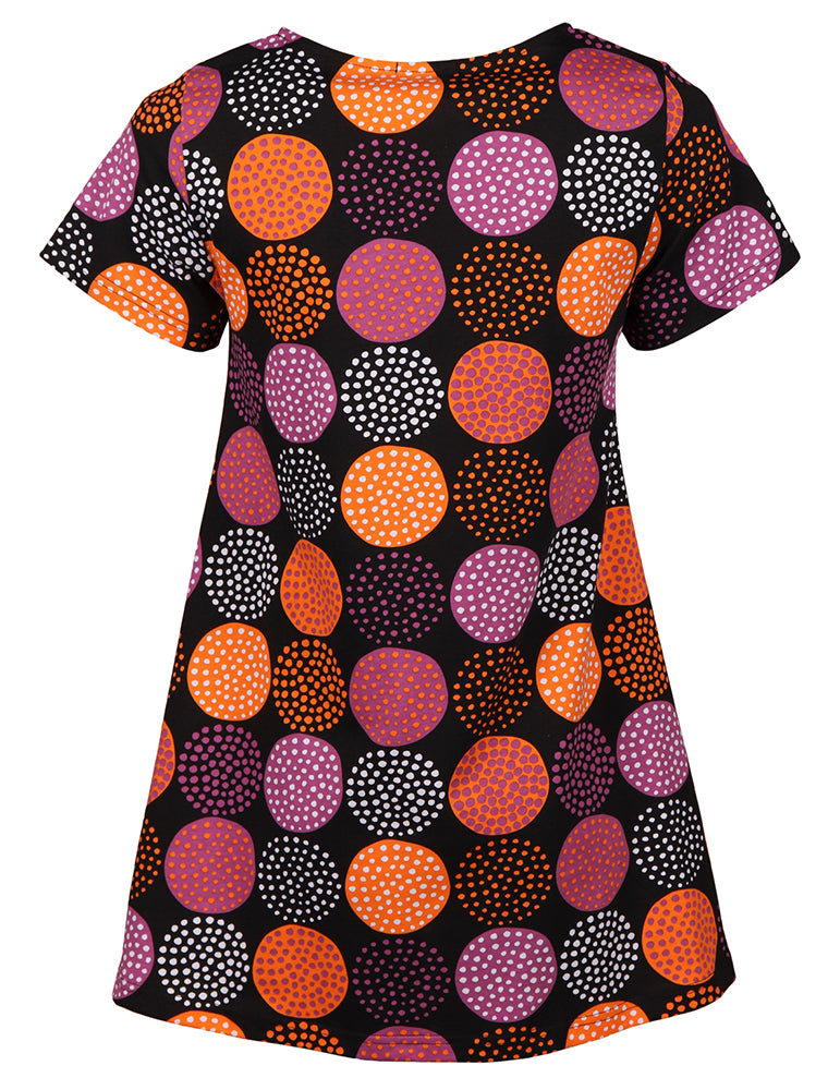 Pouta T-shirt Lumipallo Mini, Black/Orange/Lilac