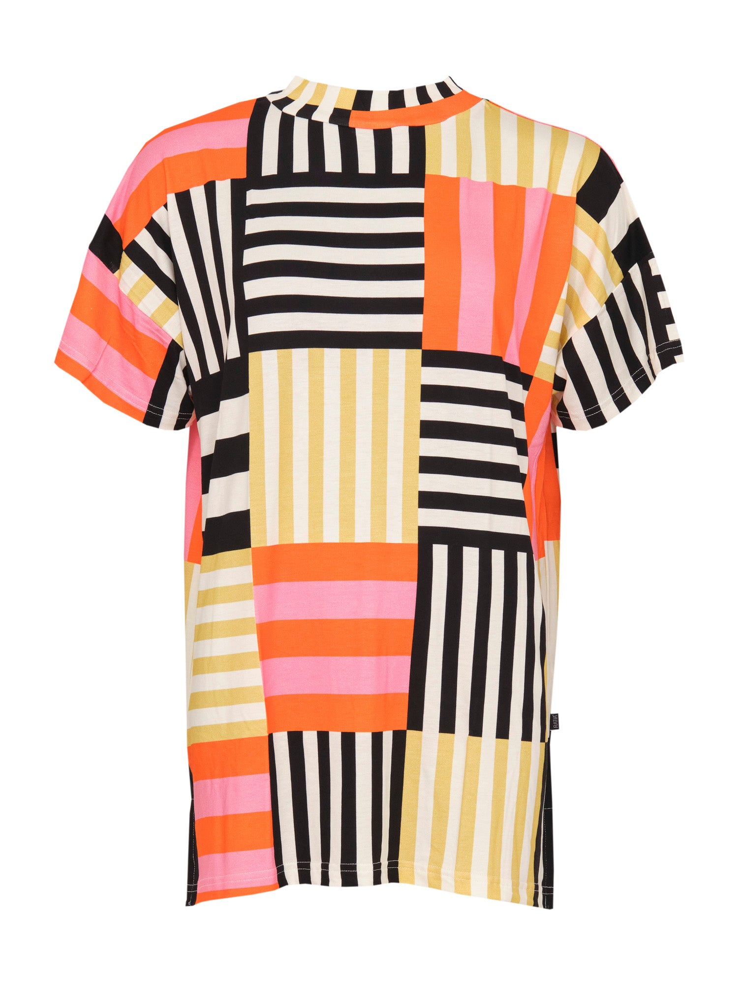 Malla Shirt Patchwork, Orange/Beige