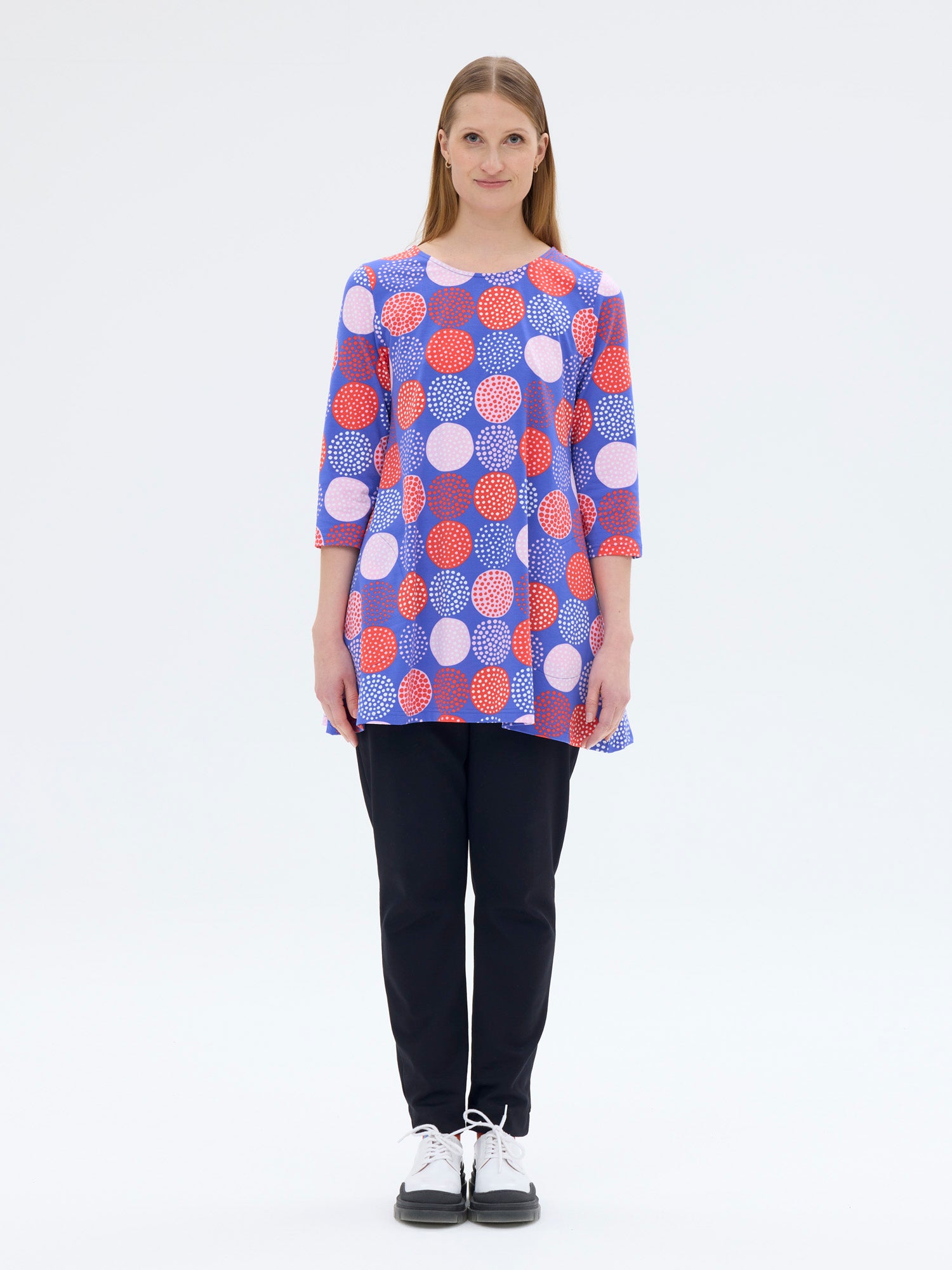 Pisara Tunika 3/4 hiha Lumipallo,Sininen/Punainen