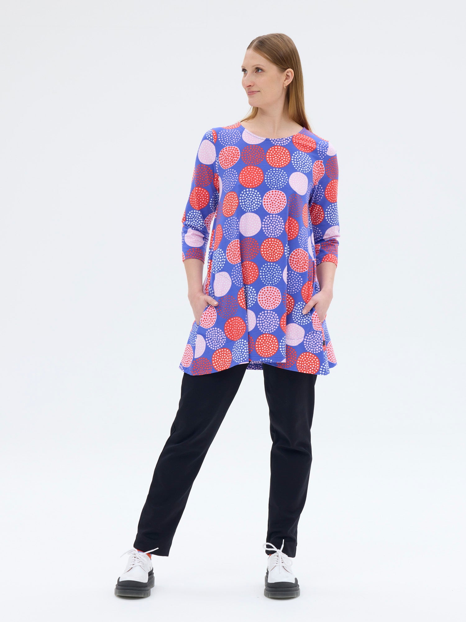Pisara Tunika 3/4 hiha Lumipallo,Sininen/Punainen