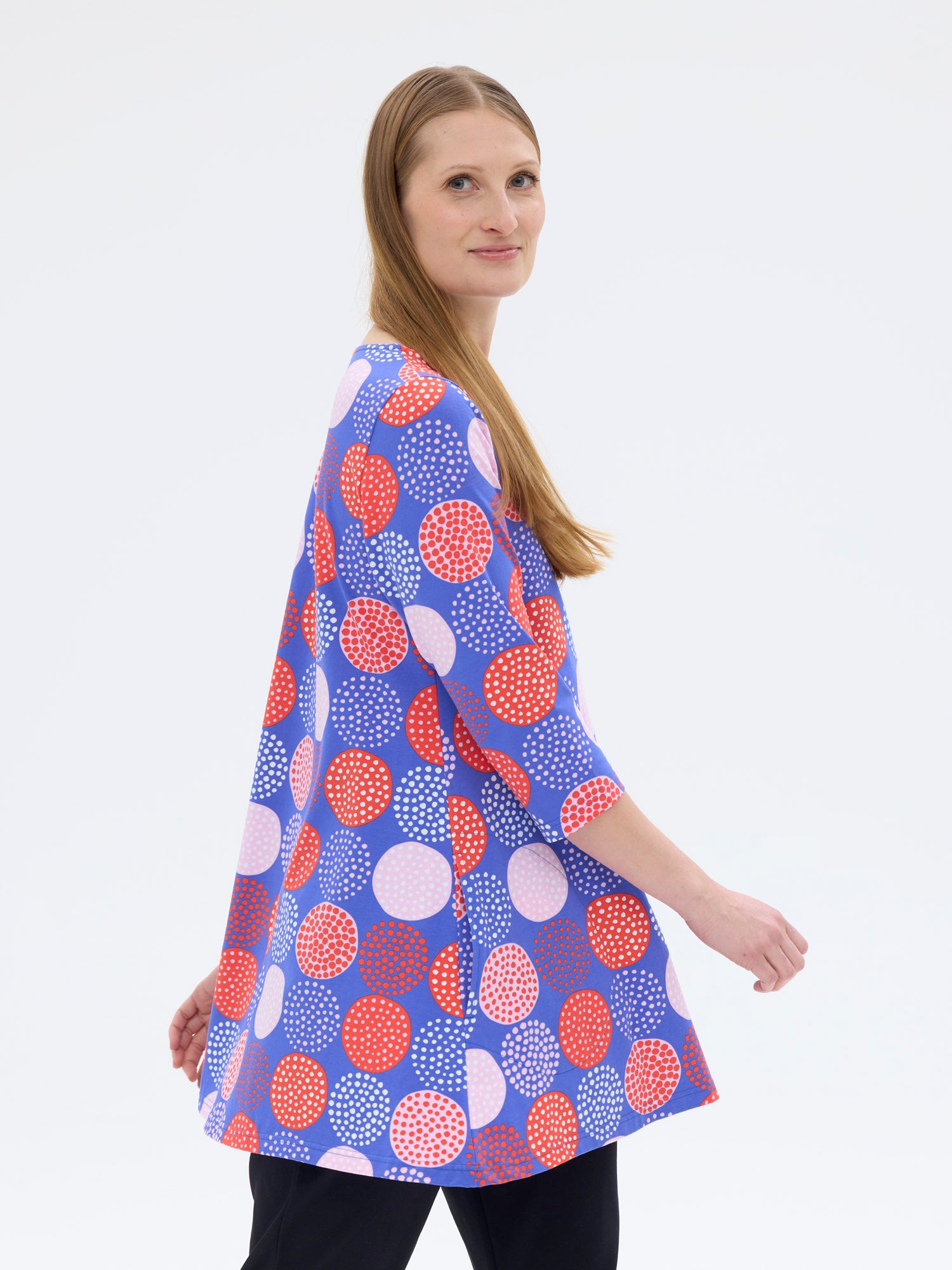 Pisara Tunika 3/4 hiha Lumipallo,Sininen/Punainen